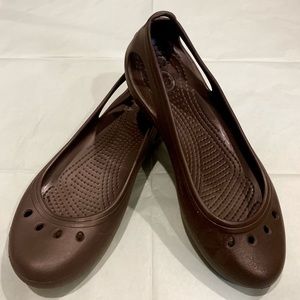 Crocs Kadee Ballet Flat Brown Size 7